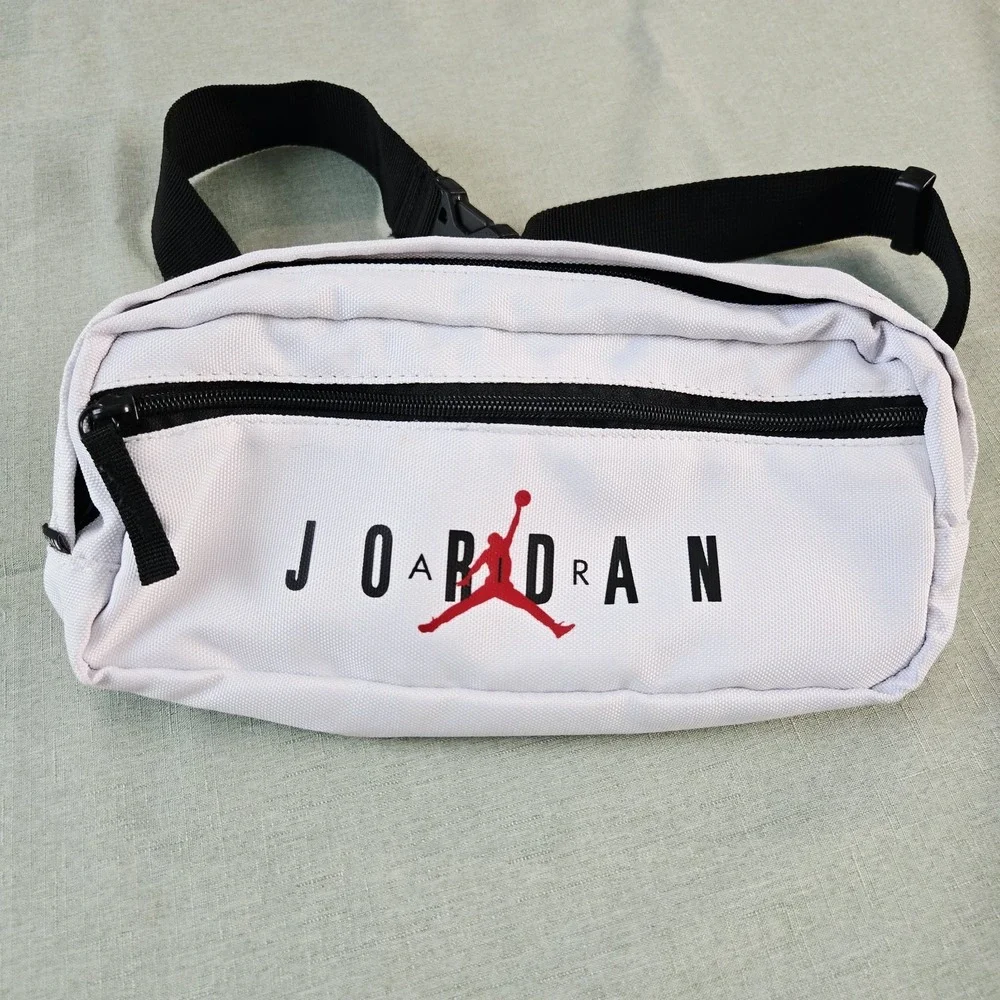 Nike Air Jordan Jam Crossbody Bag White Jumpman Fanny Pack..